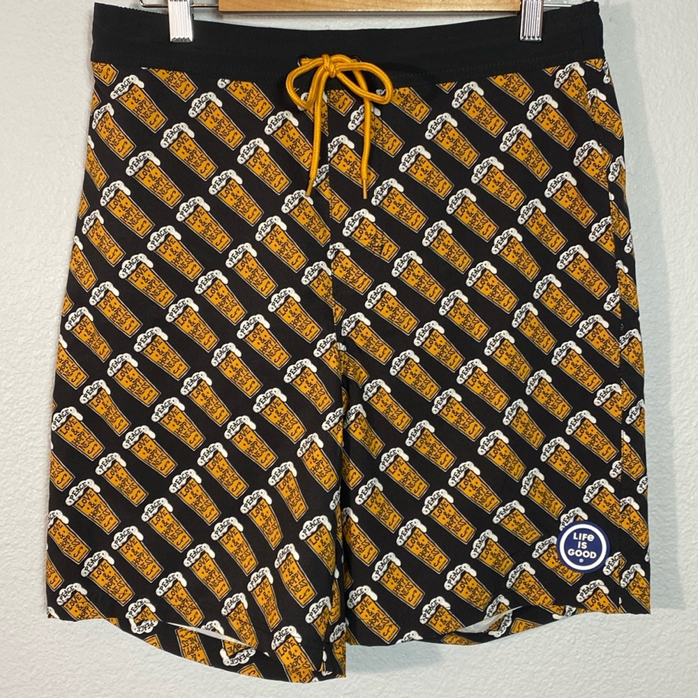 Life Is Good Men's Beer Swim‎ Board Shorts